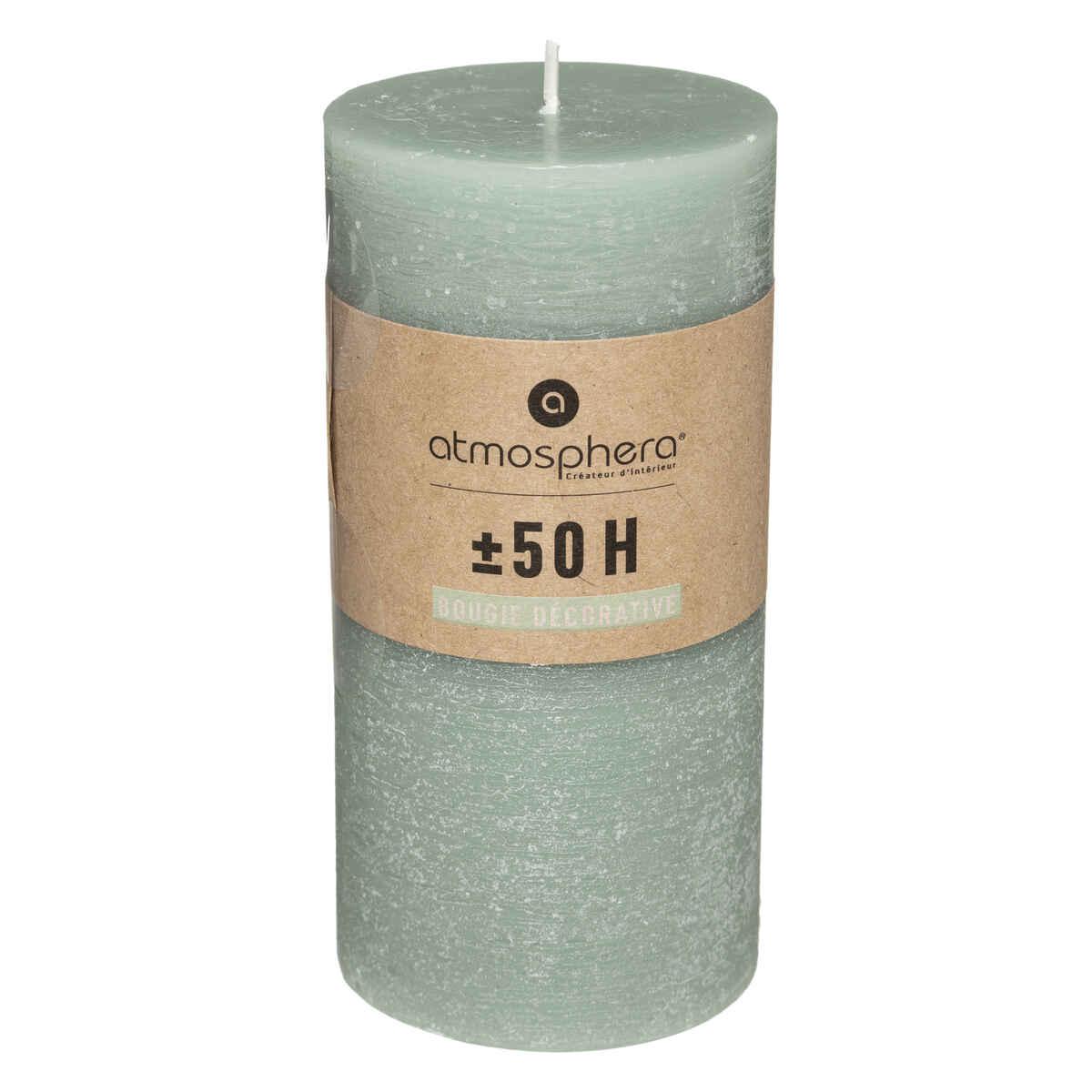 BOUGIE RONDE RUSTIC EUCALYPTUS 6.8X14CM