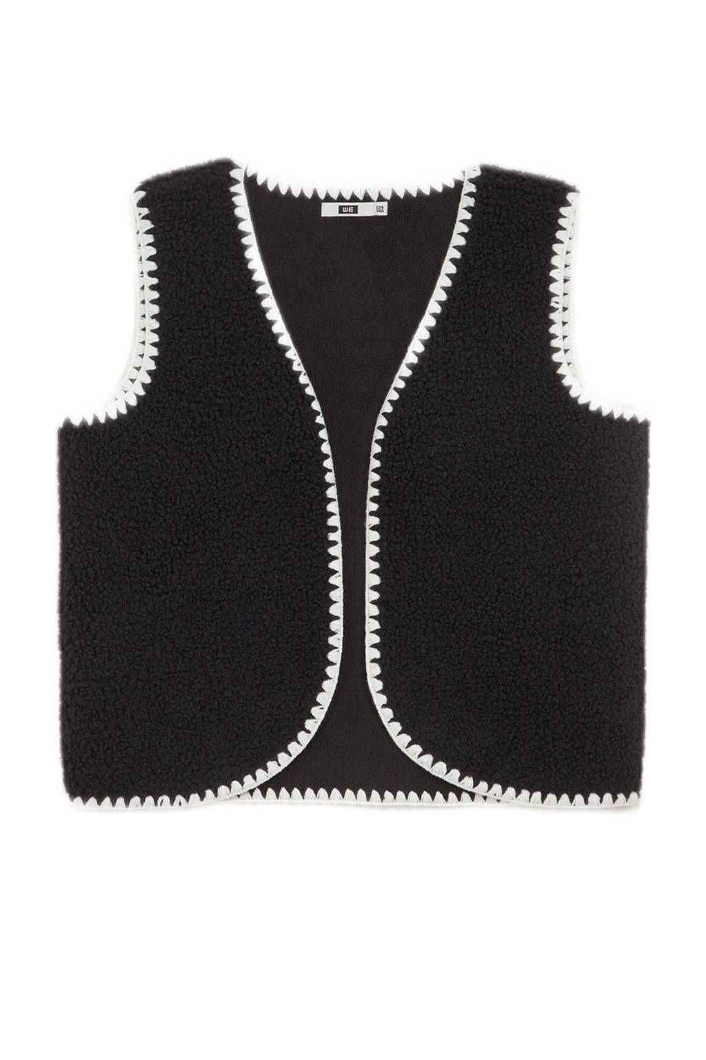 WE Fashion gilet zwart/wit