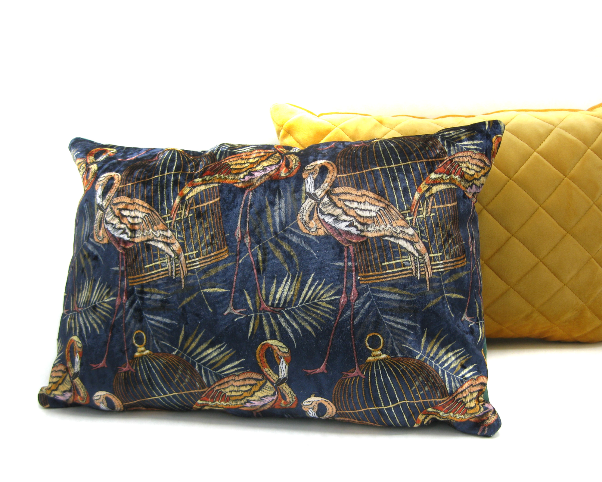 Kussen Flamingo 60 x 40 cm groen