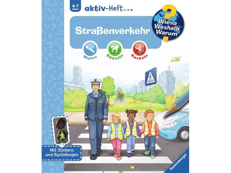 Ravensburger Kinder-Sachbuch WWW aktiv-Heft: Strassenverkeh Malen, Rätseln, Basteln