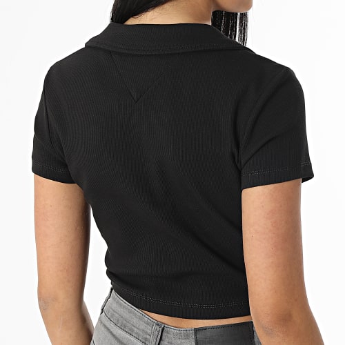 Polo Manches Courtes Femme Essential V-Neck 5322 Noir