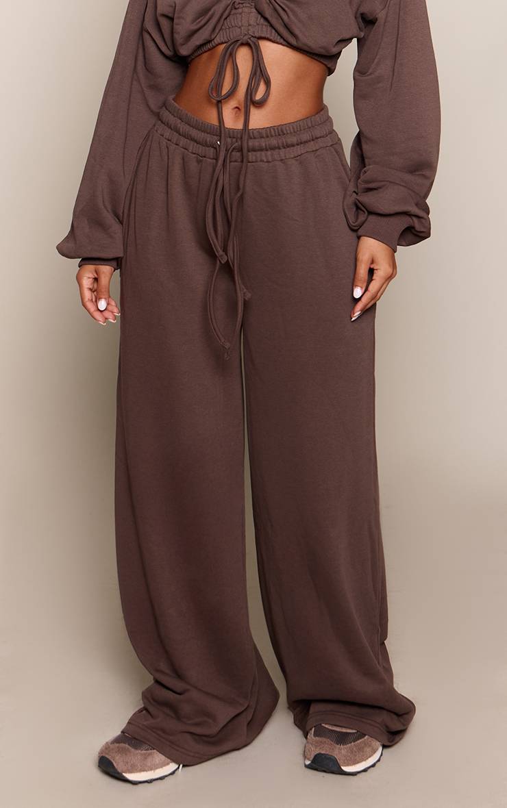 Chocolat Jogging Taille Basse Jambe Large Petite