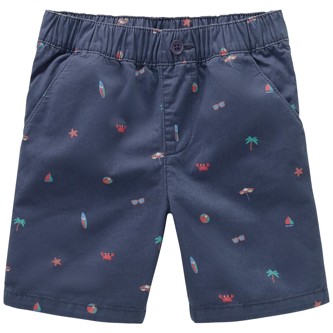 Topolino Jungen Bermuda-Shorts mit Strand-Motiven dunkelblau