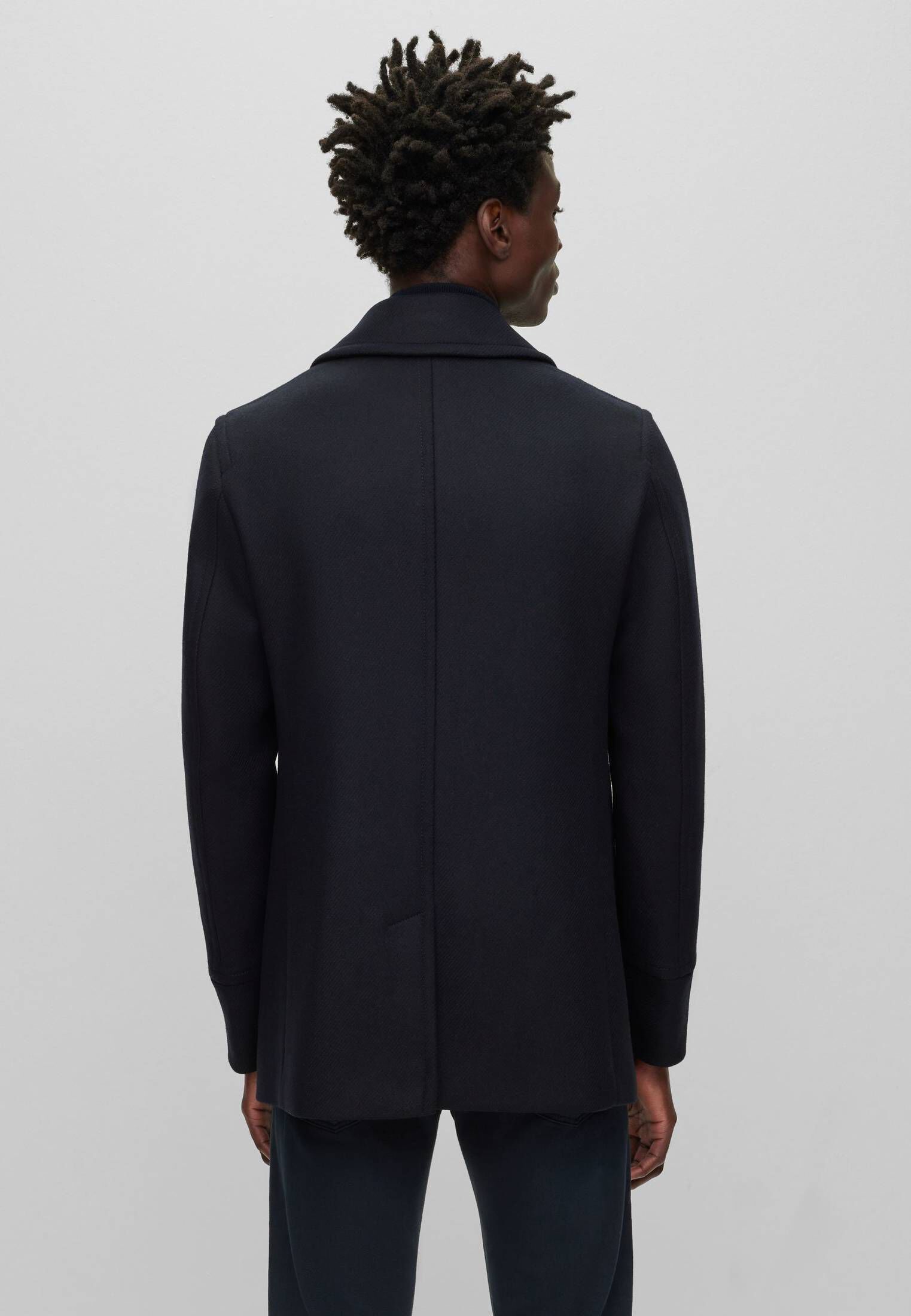 BOSS| Herren Mantel H-HYDE-PCOAT-234 mit Wolle Relaxed Fit
