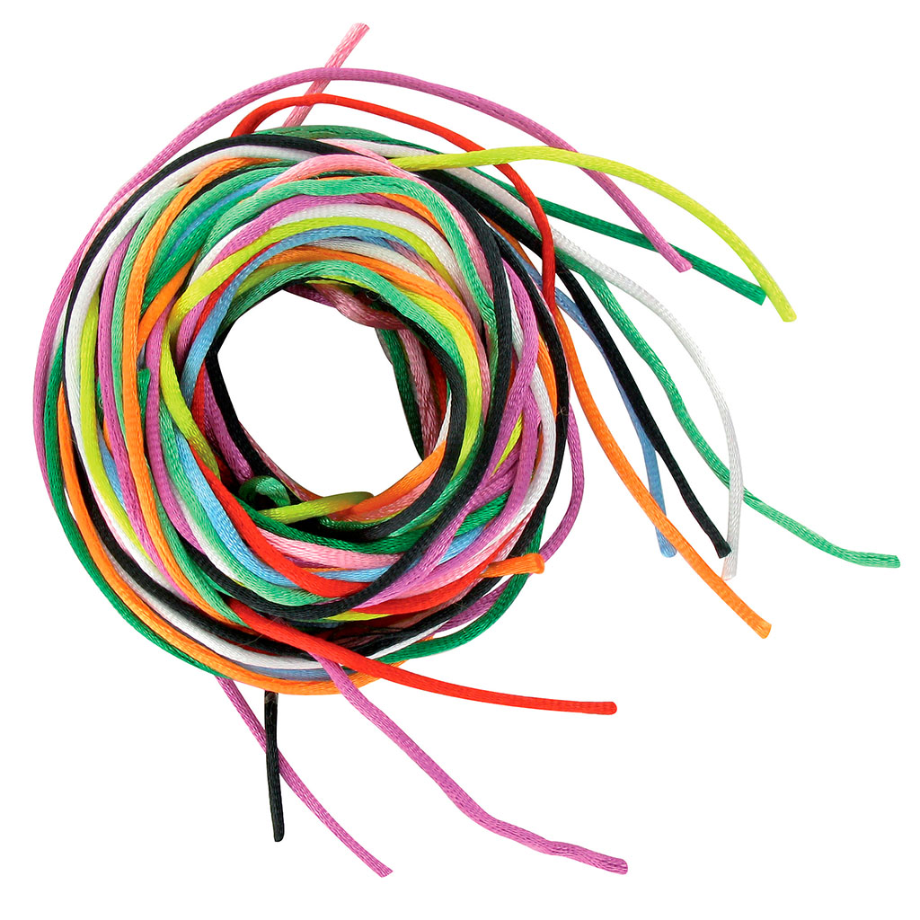 Assortiment de 10 cordelettes satin 2m