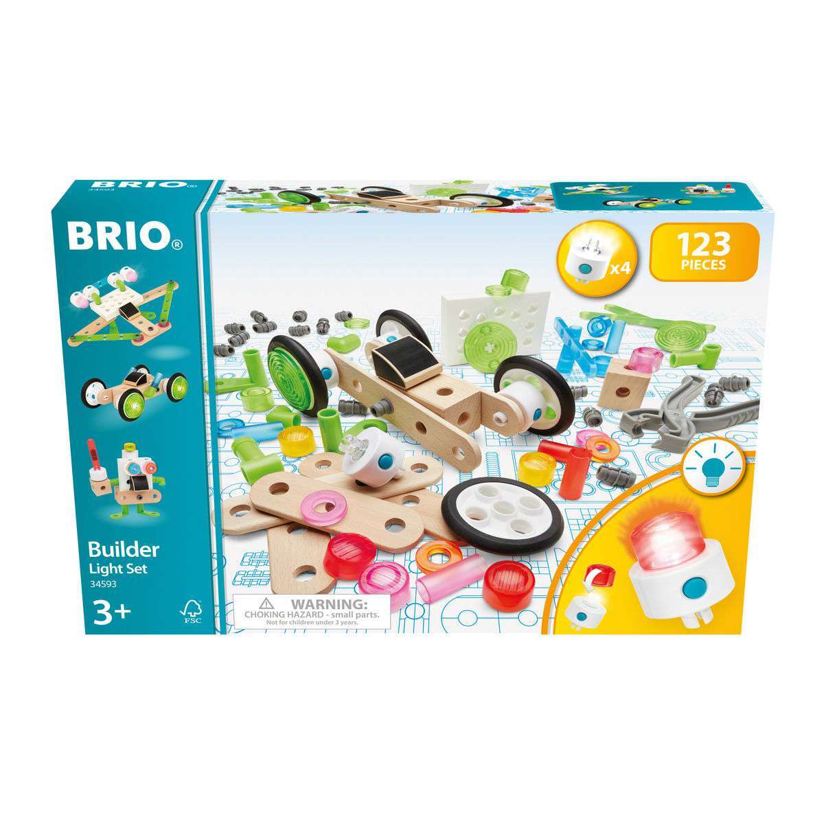 BRIO Spiel Builder Licht-Konstruktionsset, 120tlg