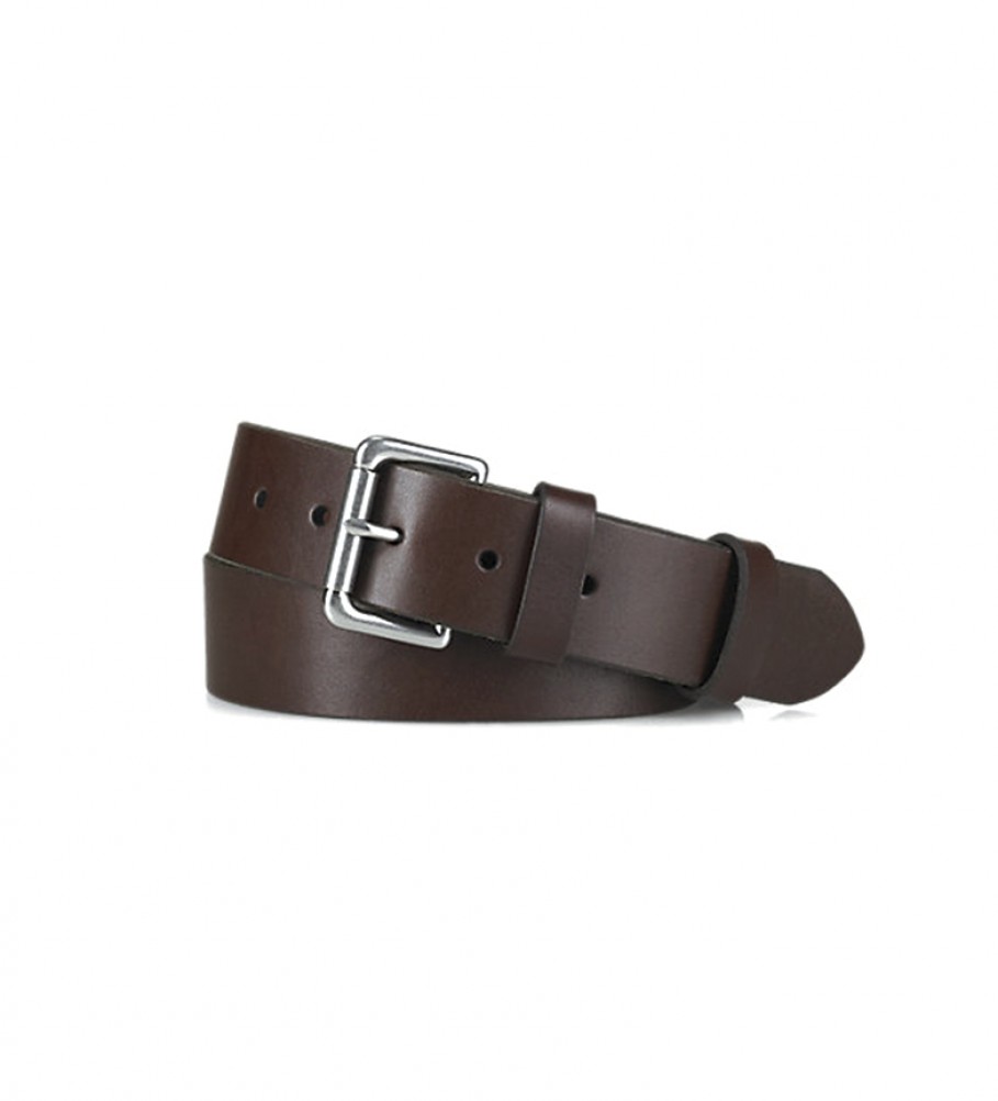 Cinto Ralph Lauren Roller Casual em couro marrom