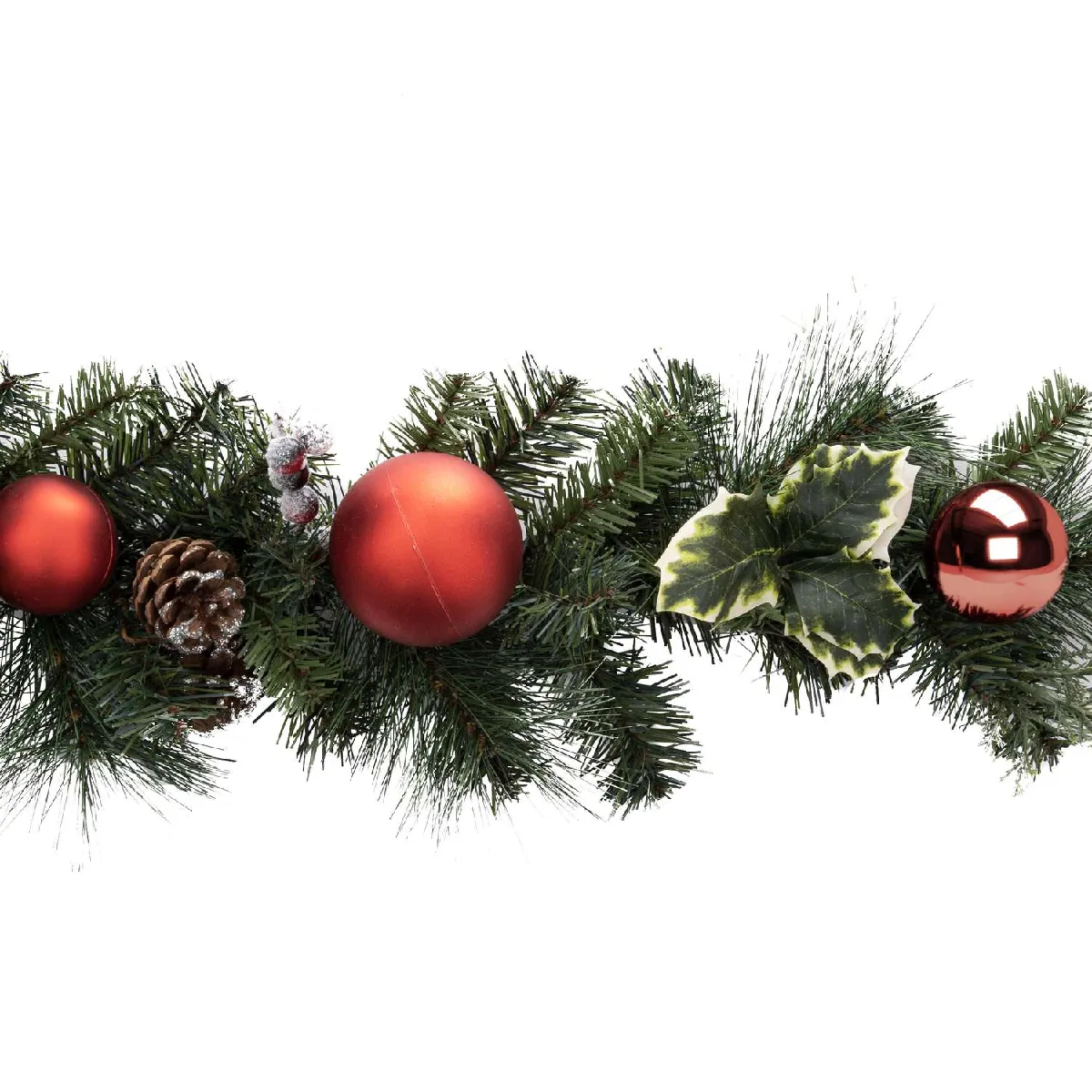 Atmosphera, Createur D'Interieur Atmosphera Guirlande de Noël Rêve de Sapin - 2 M Vert Rouge