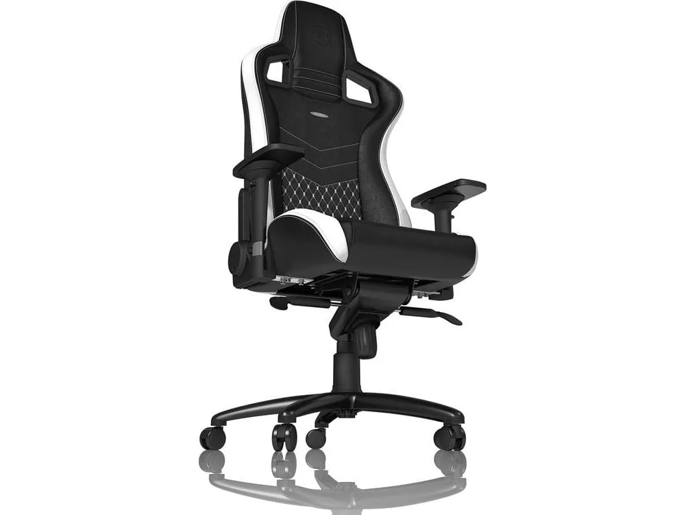 noblechairs EPIC Ægte læder Gaming Stol- Sort/hvid/rød