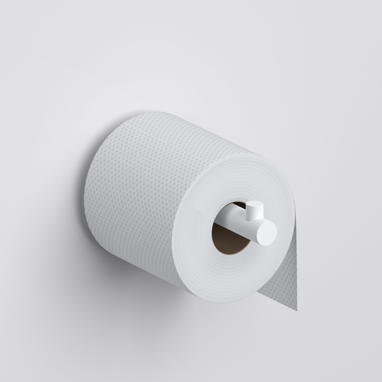 Clou Kaldur toiletrolhouder recht wit mat