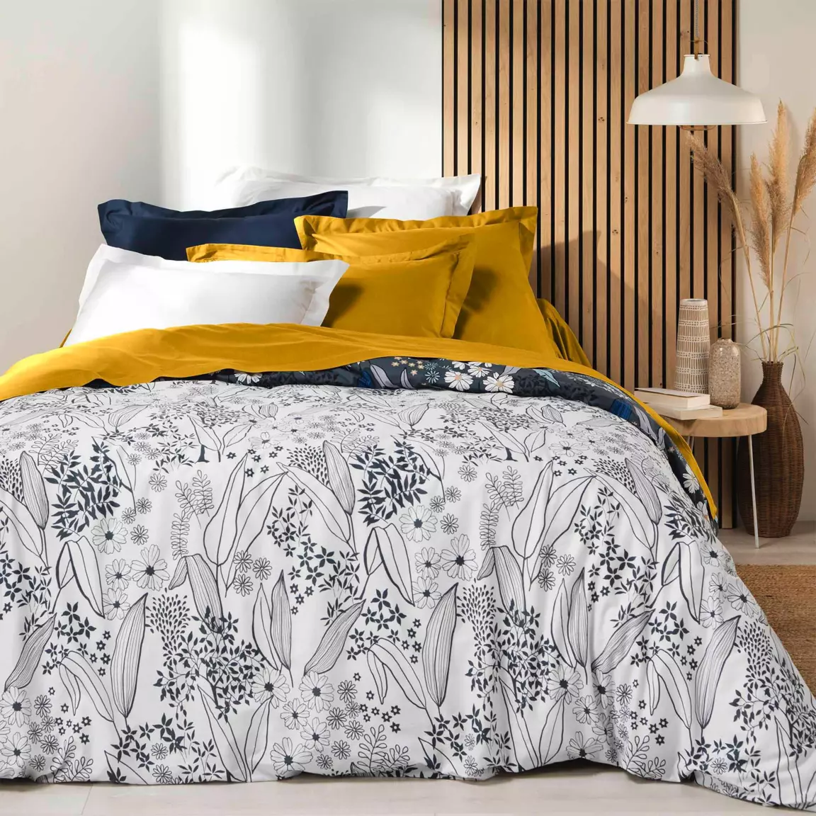 Taie d'oreiller rectangulaire coton bio (50 x 70 cm) Biolina Bleu nuit