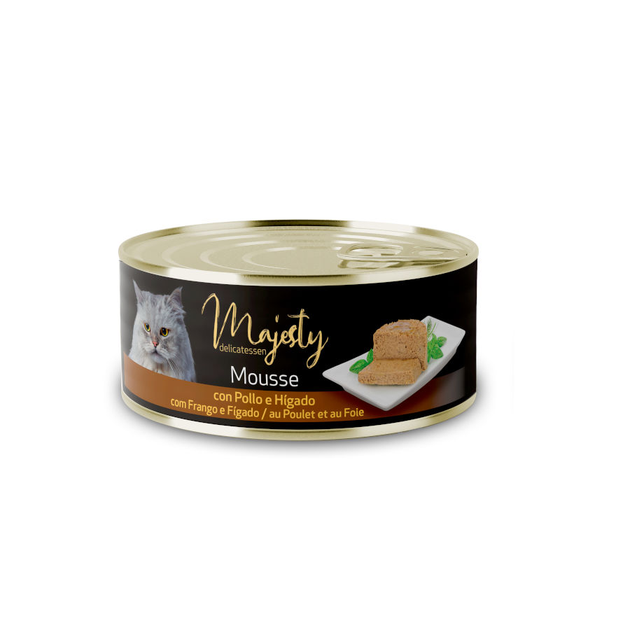 Mousse de Frango e Fígado Majesty Adult para Gatos em Lata