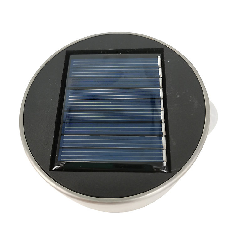 Potelet solaire à détection LED intégrée Kiana 50lm 0.58W IP44 GoodHome chrome