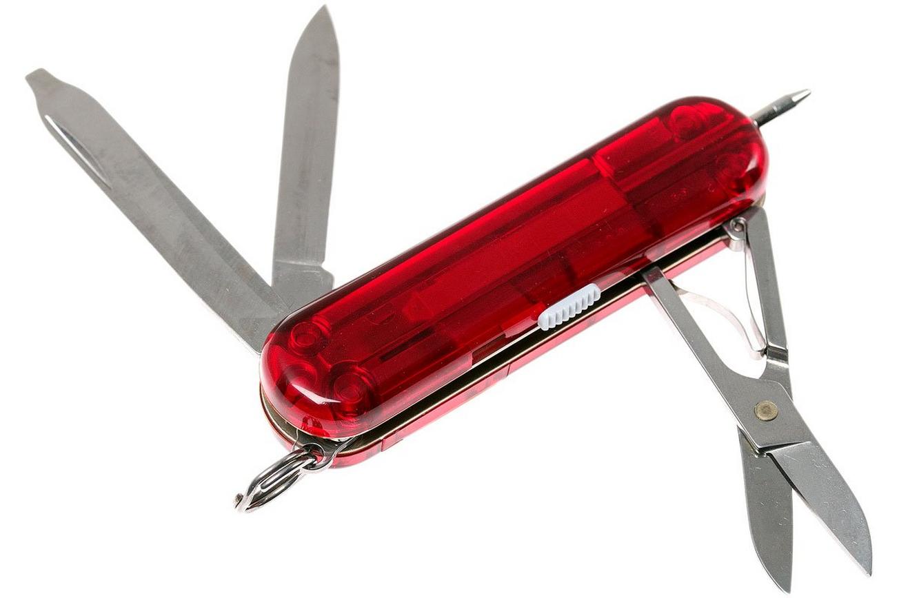 Victorinox Signature Lite transparant rood 0.6226 Zwitsers zakmes