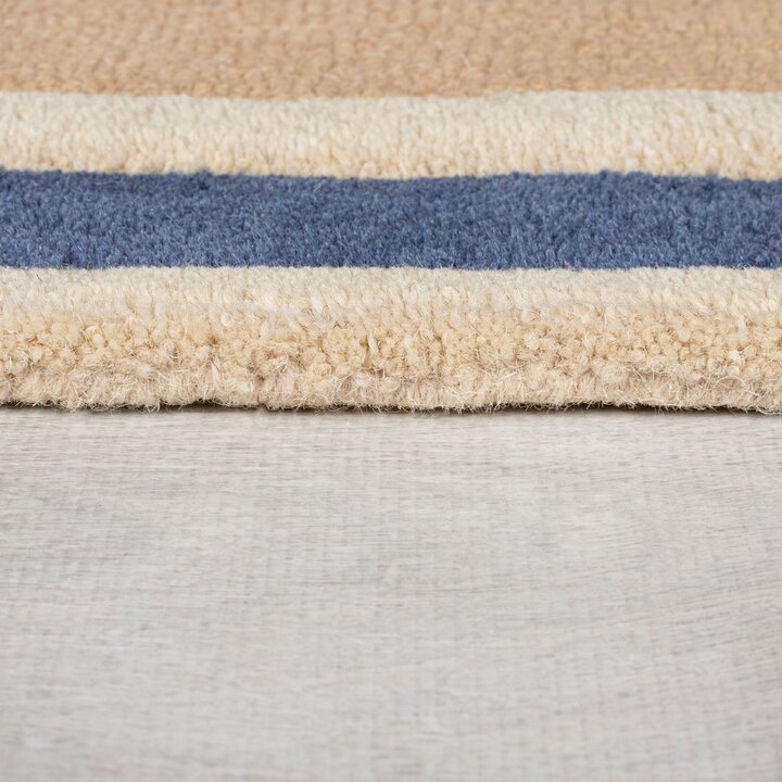 Retro vloerkleed - Ryano Blokken Blauw/Multicolor