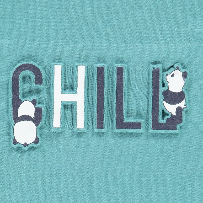 T-shirt manches longues à message en relief pour bébé garçon - Vert