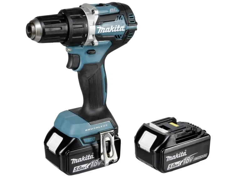 Makita DDF484RTJ - Bor/driver - ledningfri - 2-hastigheders - nøgleløs borepatron 13 mm - 54 N·m - 2 batterier - 18 V