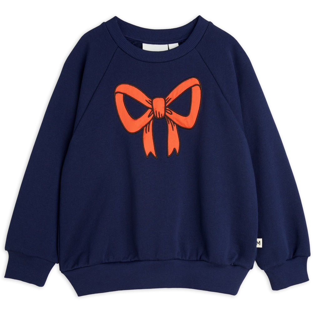 Køb Mini Rodini Blue Bow Application Sweatshirt