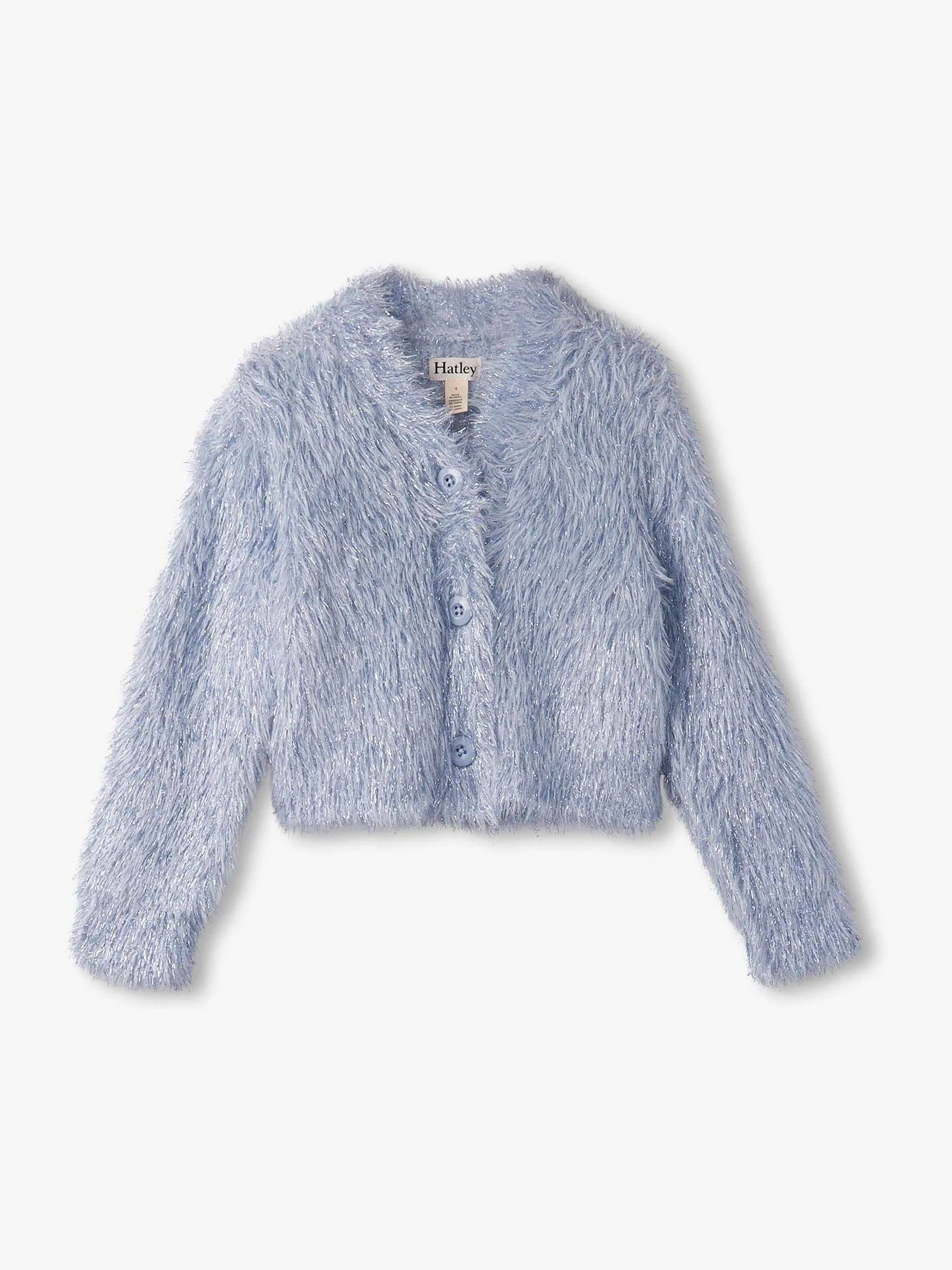Hatley Blauw Metallic Vest met Blauw Glitter Hart