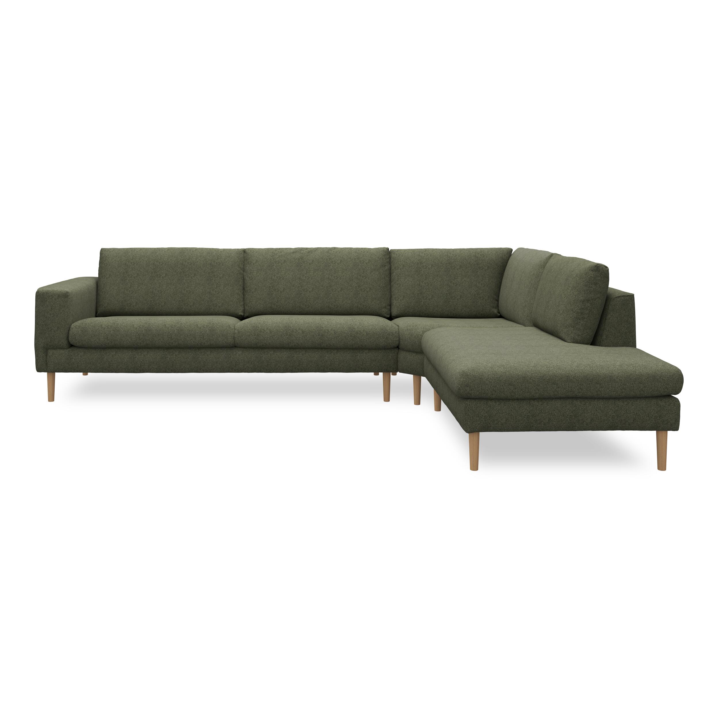 Nyland højrevendt hjørnesofa med pufafslutning