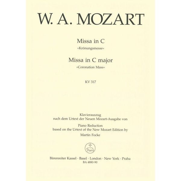 Bärenreiter Mozart Krönungsmesse
