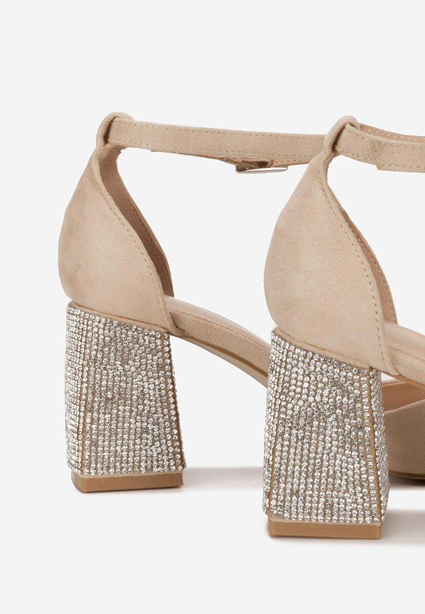Chaussures à talon épais beige Ivette