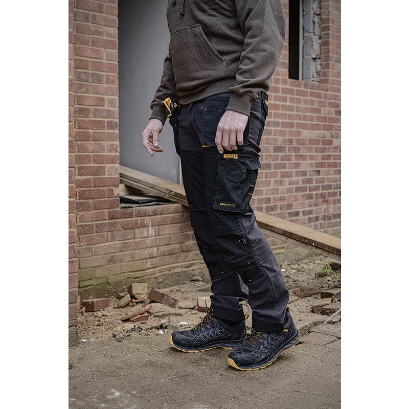 DeWALT Aspen werkbroek met holsterzakken en kniezakken 52 zwart/grijs
