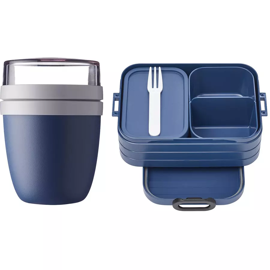 Mepal Lunchpot + Bento-Brotdose Ellipse + TAB 2er Set blau