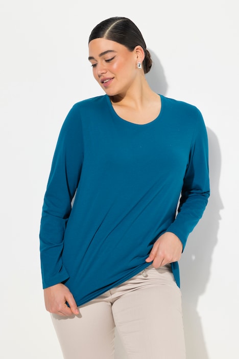 Shirt, Slim, Rundhalsausschnitt, Langarm