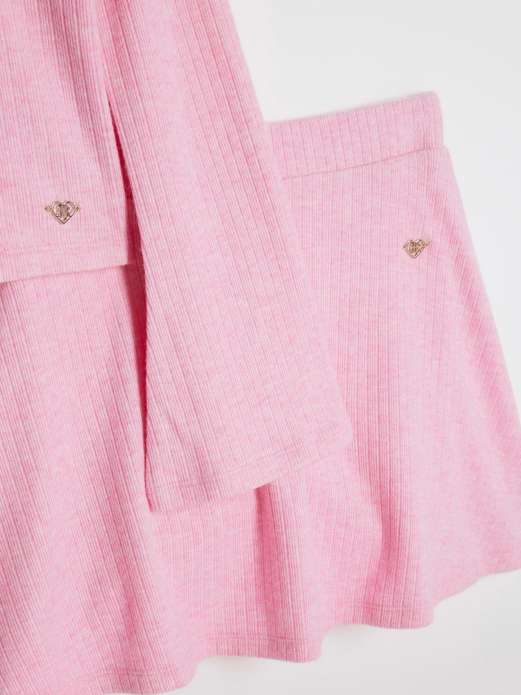 River Island Girls Cosy Long Sleeve Top and Skort Set