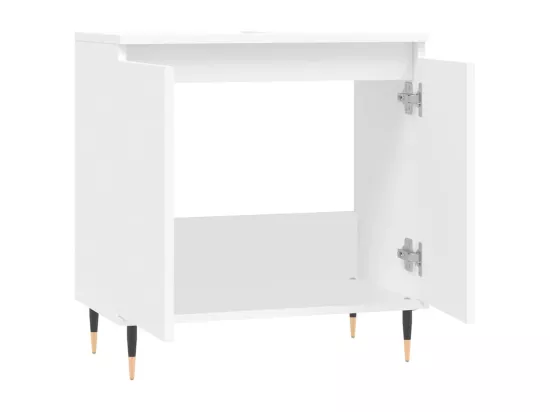 Armoire de salle de bain blanc 58x33x60 cm bois d'ingénierie