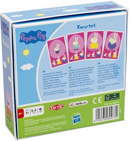 Peppa Pig - Kwartet - Spel - Dieren - Karton