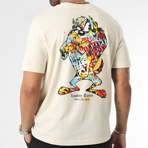 Tee Shirt Oversize Large Taz Graff Beige