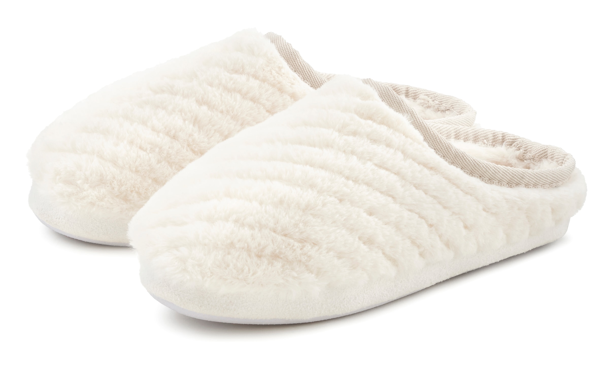 Vivance Hausschuh »Pantolette, Pantoffel, Clog,«  aus weichem Textil VEGAN