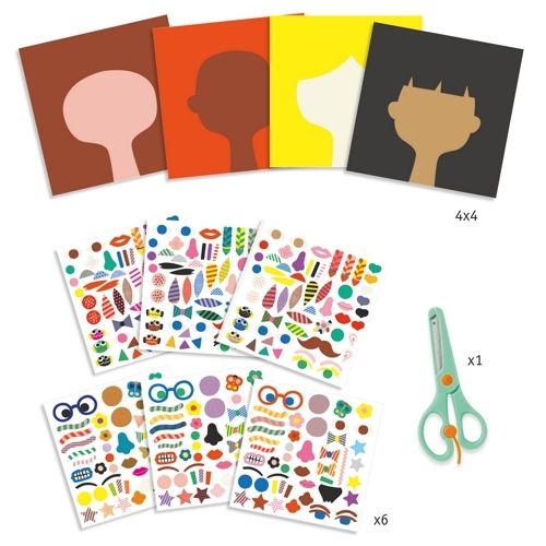 Djeco knutselset creëren met stickers - kapper