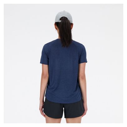 Maillot manches courtes New Balance Athletics Run Bleu Femme