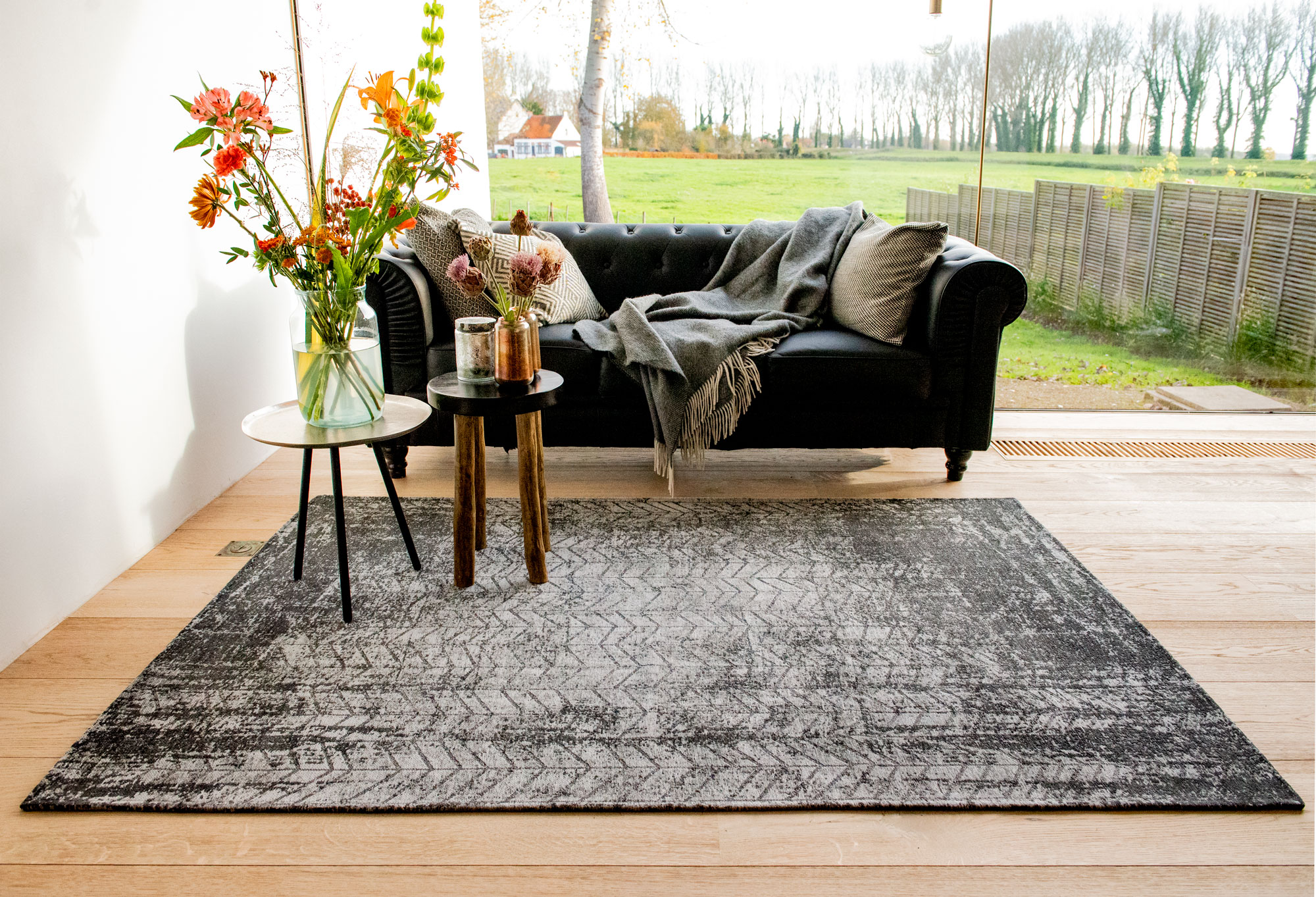 Ecorugs vloerkleed Jacob's Ladder zwart 280x390 cm