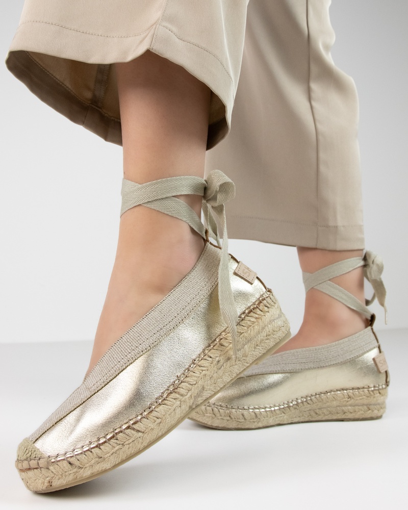 Shabbies Amsterdam Palma Kimono Espadrilles  - goud