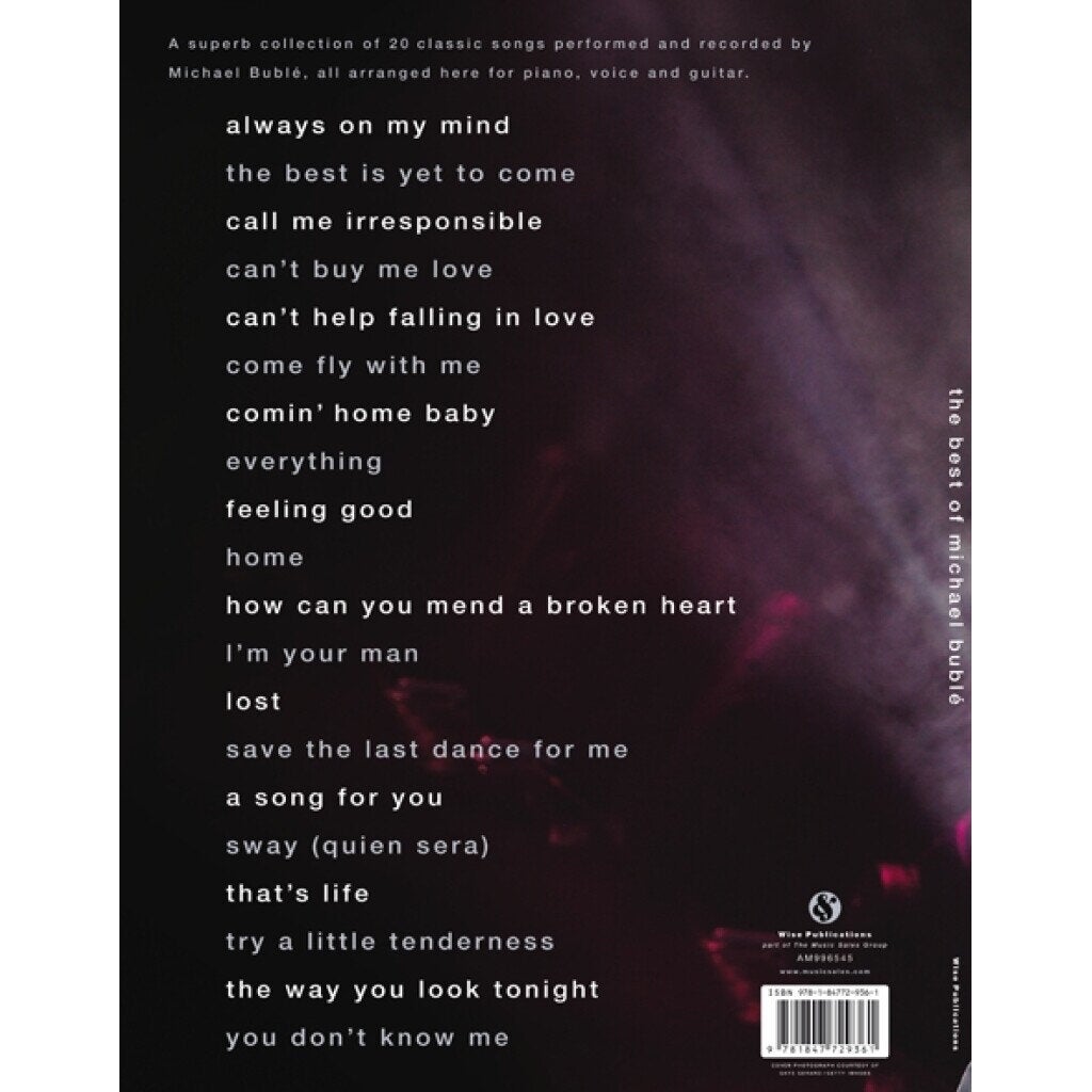 Wise Publications The Best Of Michael Bublé Specially arranged for piano, voice, guitar