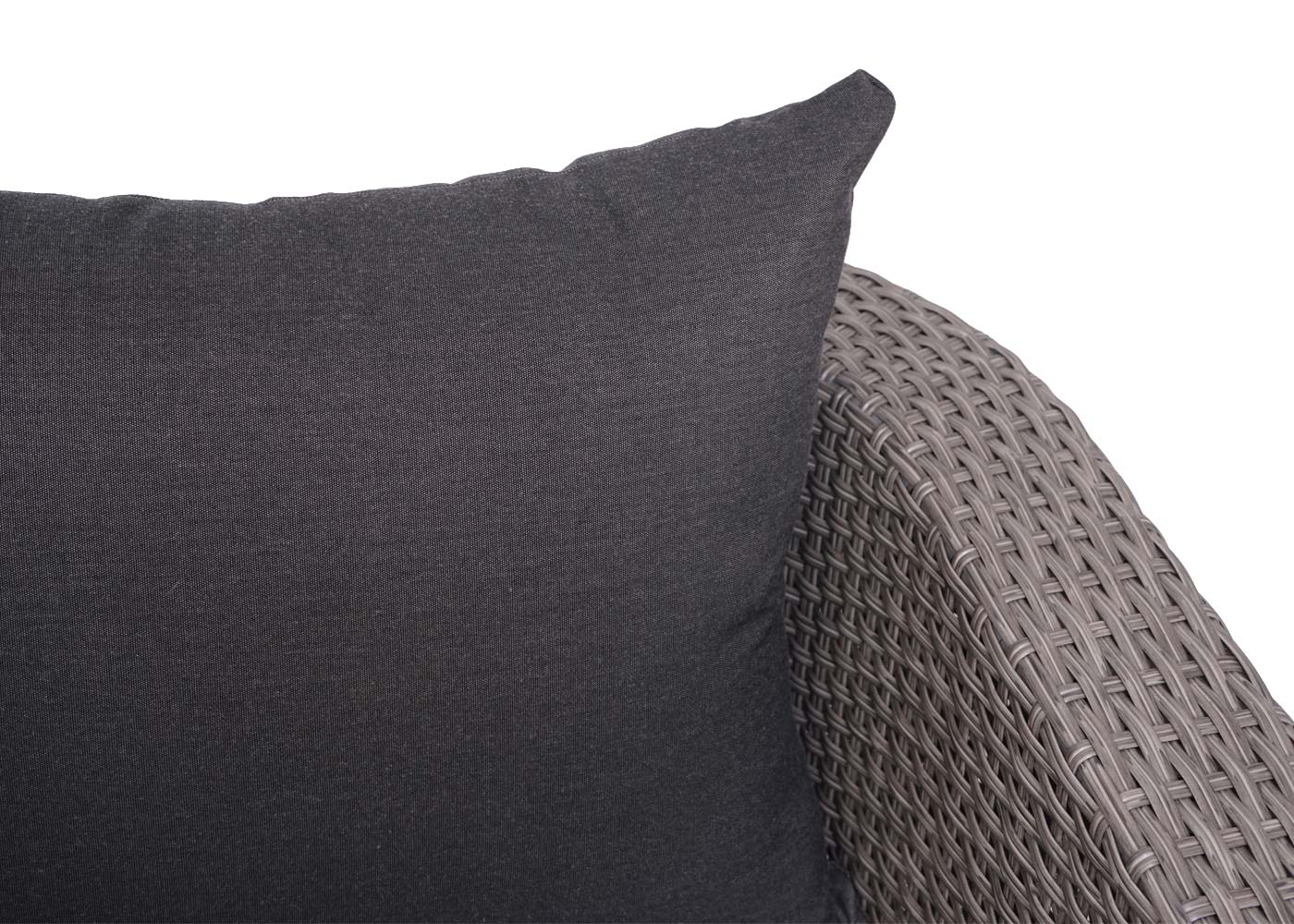 3in1-Garnitur MCW-J37, Garten-/Lounge-Set Sonneninsel, Spun Poly Poly-Rattan MVG ~ grau, Kissen anthrazit