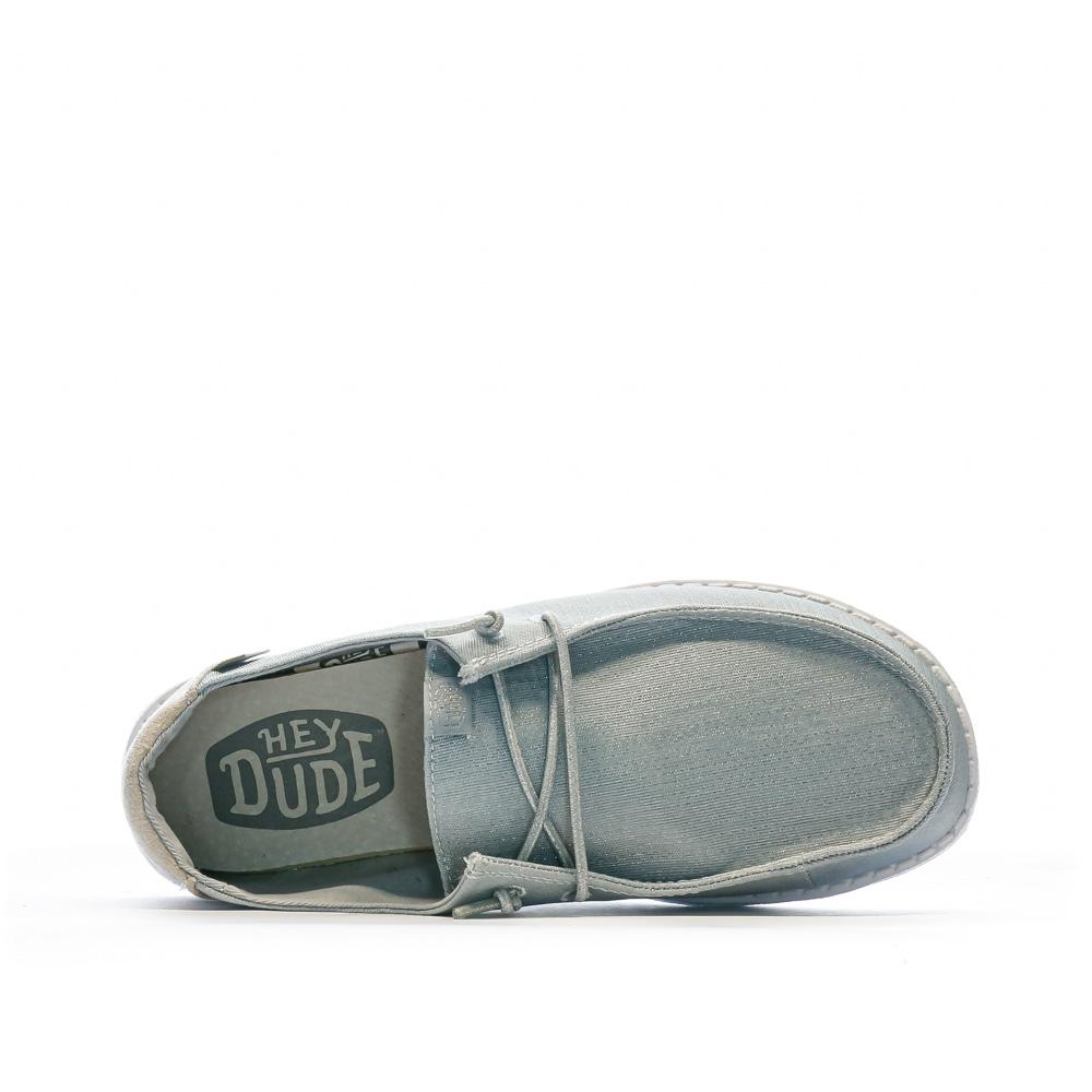 Hey Dude Chaussures Bleu Pailettée Femme Hey Dude Wendy Glitter