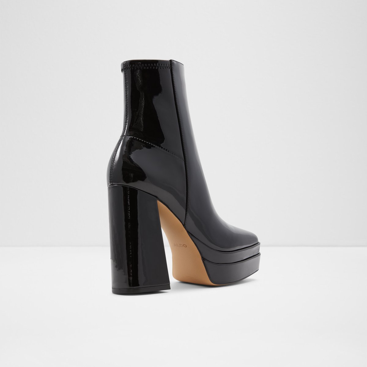 Mabel Black Synthetic Patent Women Dress boots
