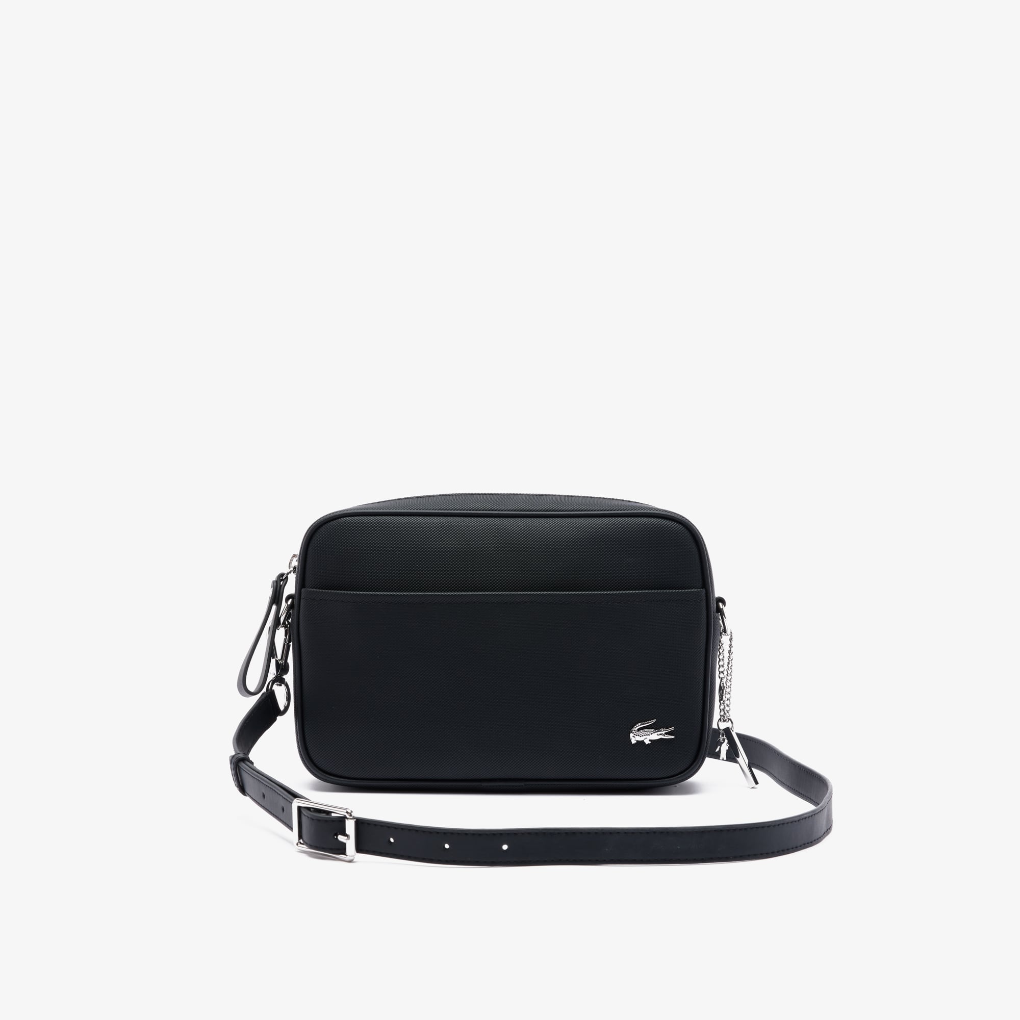 Sac crossover Daily Lifestyle moyen en toile enduite Sacs à bandoulière - Noir - Lacoste - Femme