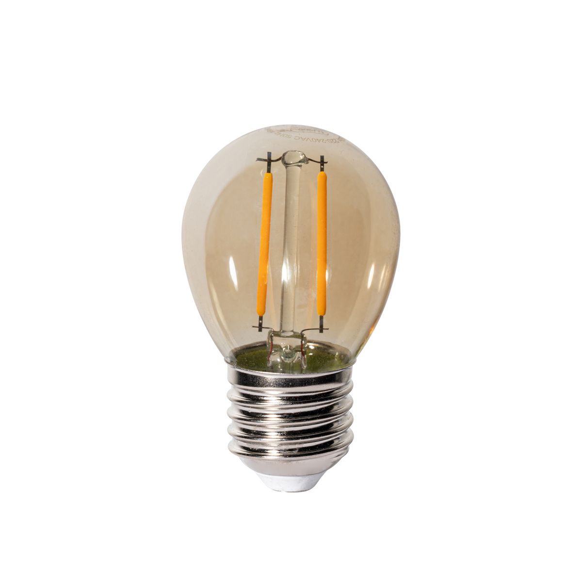 E27 dimbare LED lamp P45 goud 3W 250 lm 2200K