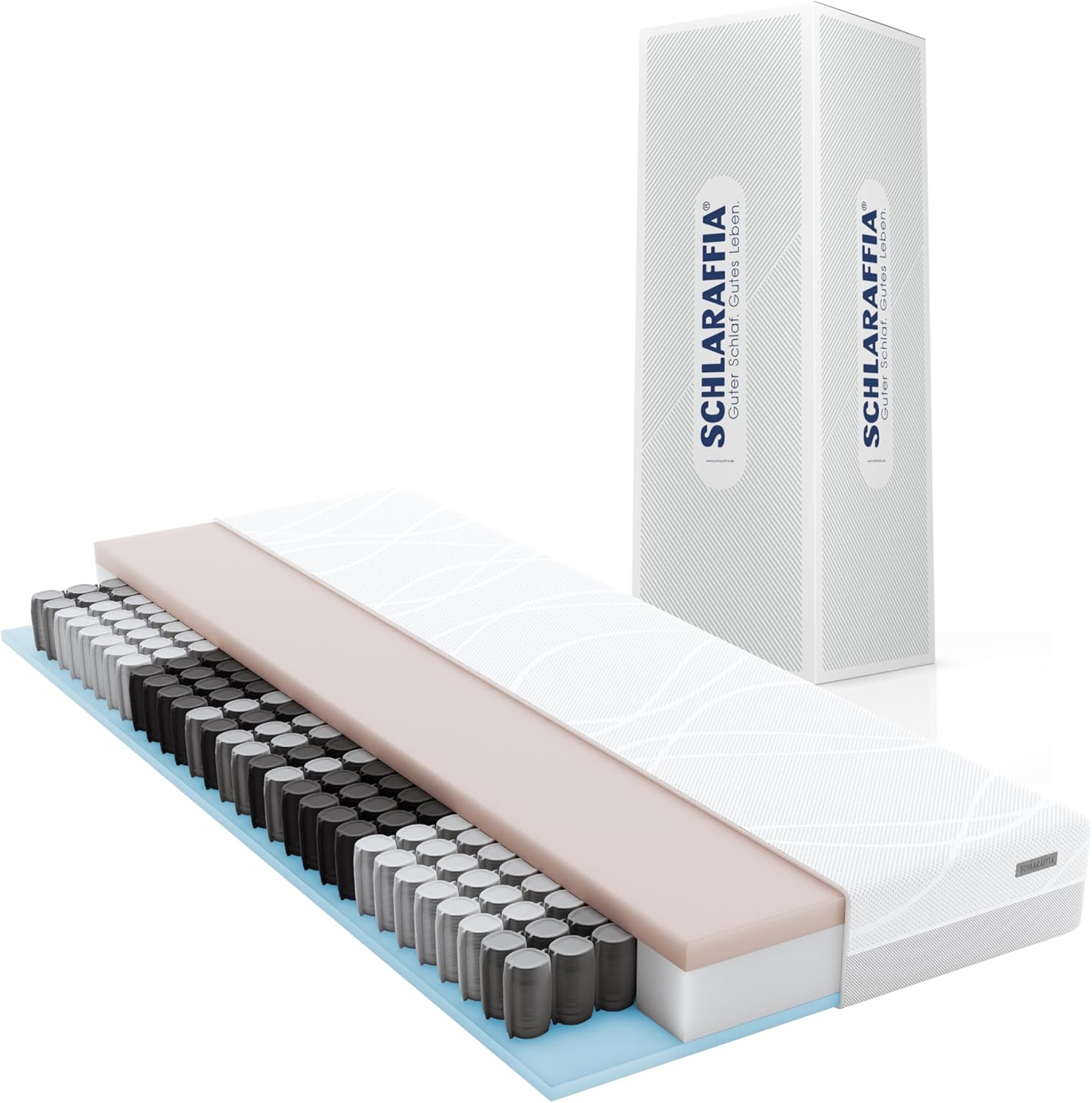 Schlaraffia myNap TFK-Matratze, 120x200cm: Premium-Qualität für hohen Schlafkomfort, 7-Zonen-Komfort, Härtestufe mittel, Taschenfederkern, atmungsaktiv, TÜV Rheinland Qualität, Oeko-TEX Standard 100