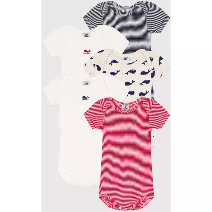 Petit Bateau Kurzarmbody 5er Pack Wal