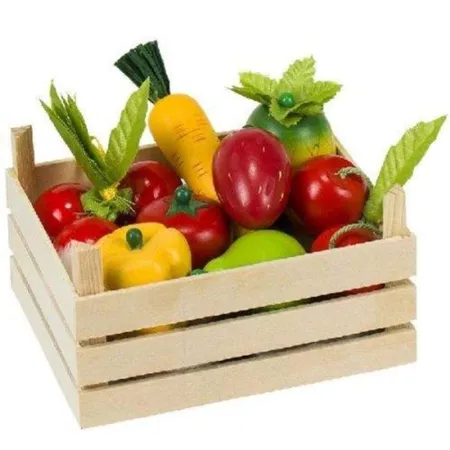 goki Obst und Gemüsekiste mit Inhalt, 10 Teile