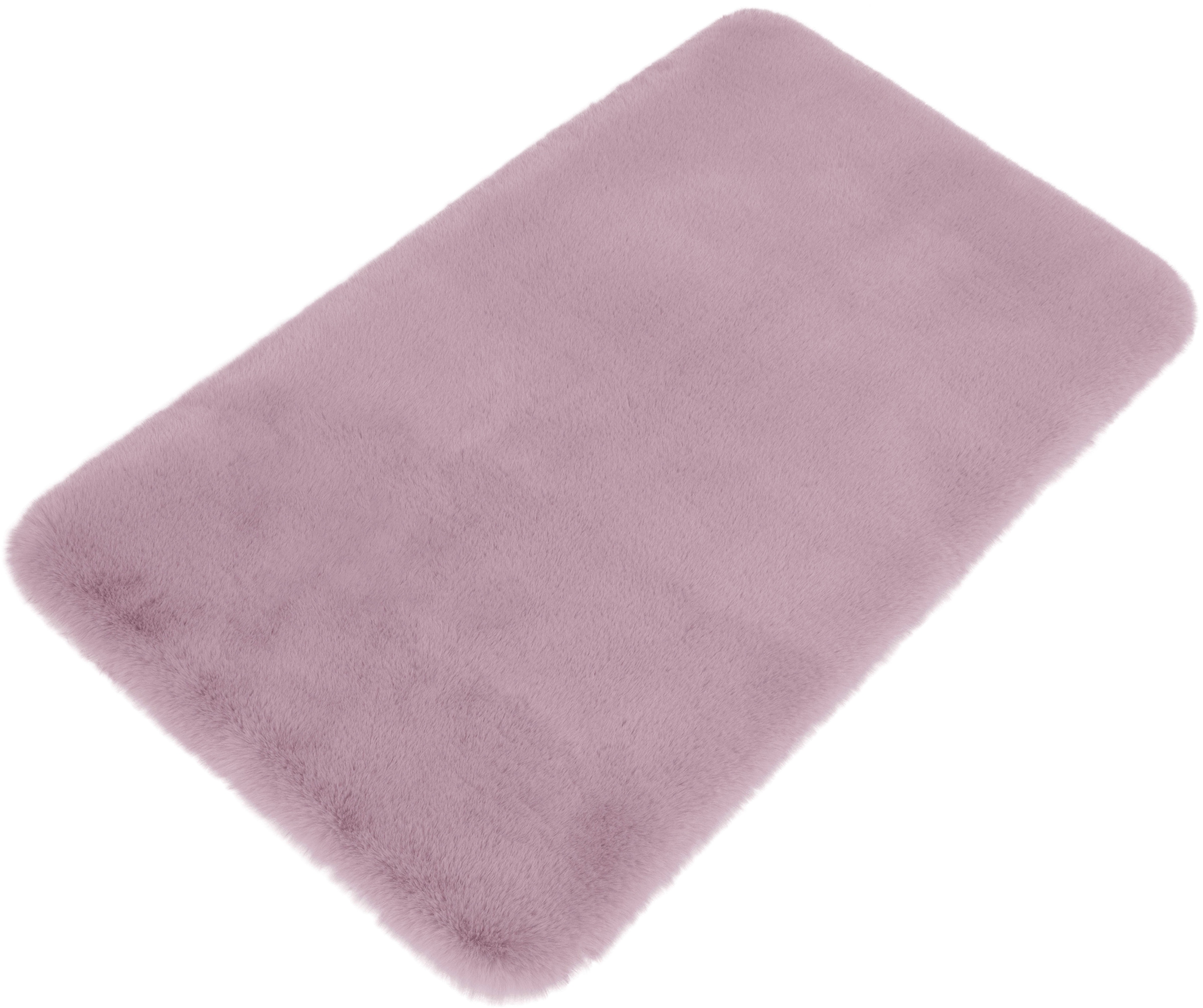 my home Badematte »Rabbit Badematten, Badvorleger, Badezimmer Teppich« Höhe 30 mm rutschhemmend beschichtet fussbodenheizungsgeeignet | schnell trocknend | strapazierfähig Kaninchenfell-Haptik, Badteppich, rechteckig, rund & als 3-tlg. Set