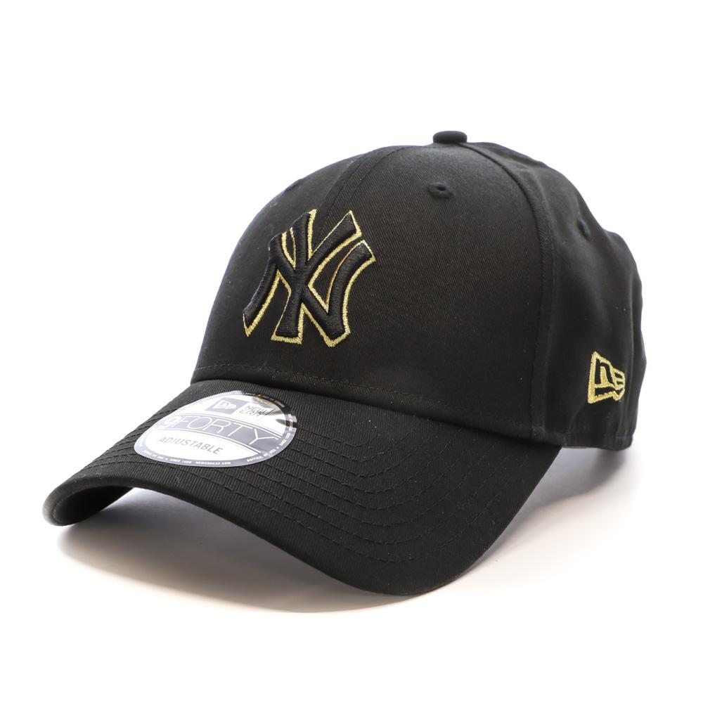New Era Casquette Noire/Doré Femme New Era Metallic Outline