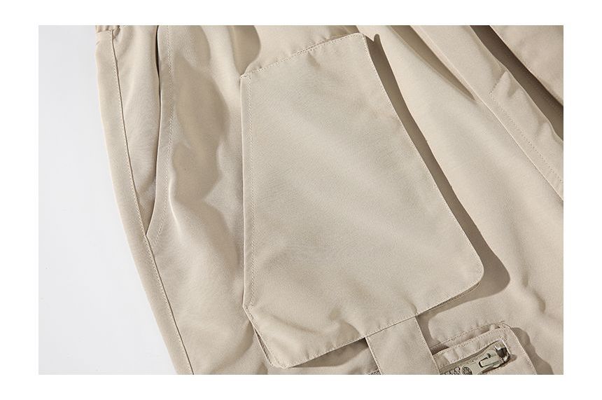 CHIC ERRO - Cargoshorts met trekkoord en effen taille, middelhoge taille